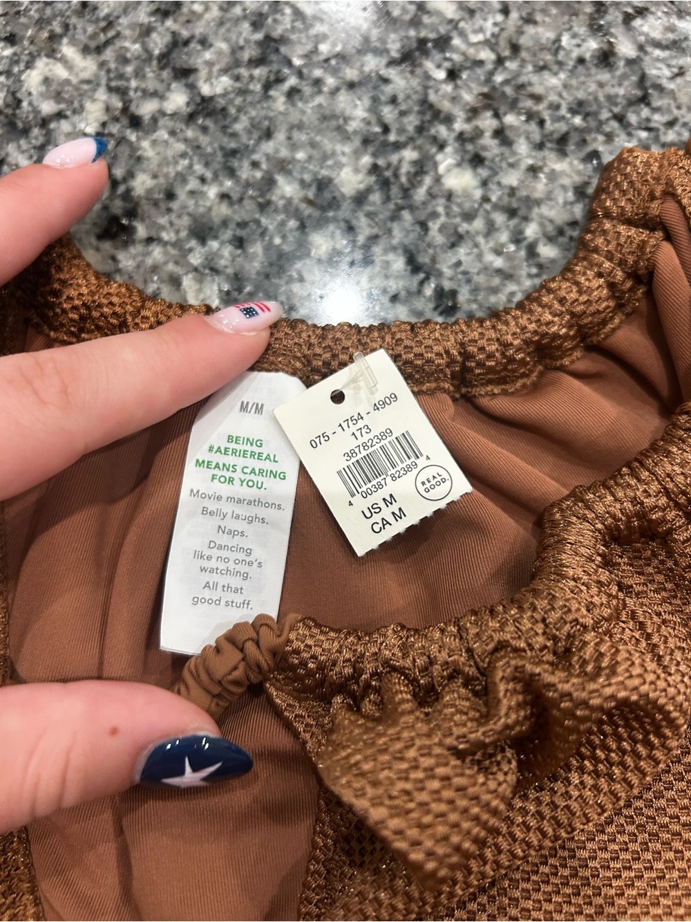 Aerie Brown Bikini with Ruched Bottoms - Picture 4 of 9